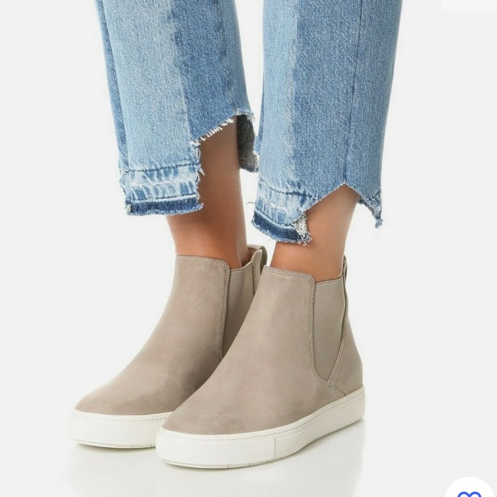 Tan color Vince mid top sneakers for sale